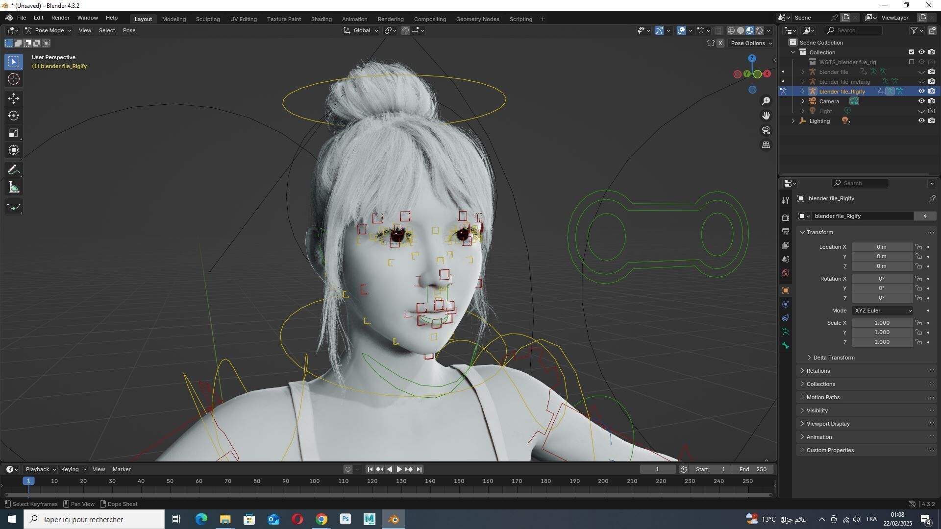 Download a Free High-Quality 3D Female Model Fully Rigged Free low-poly 3D model_17