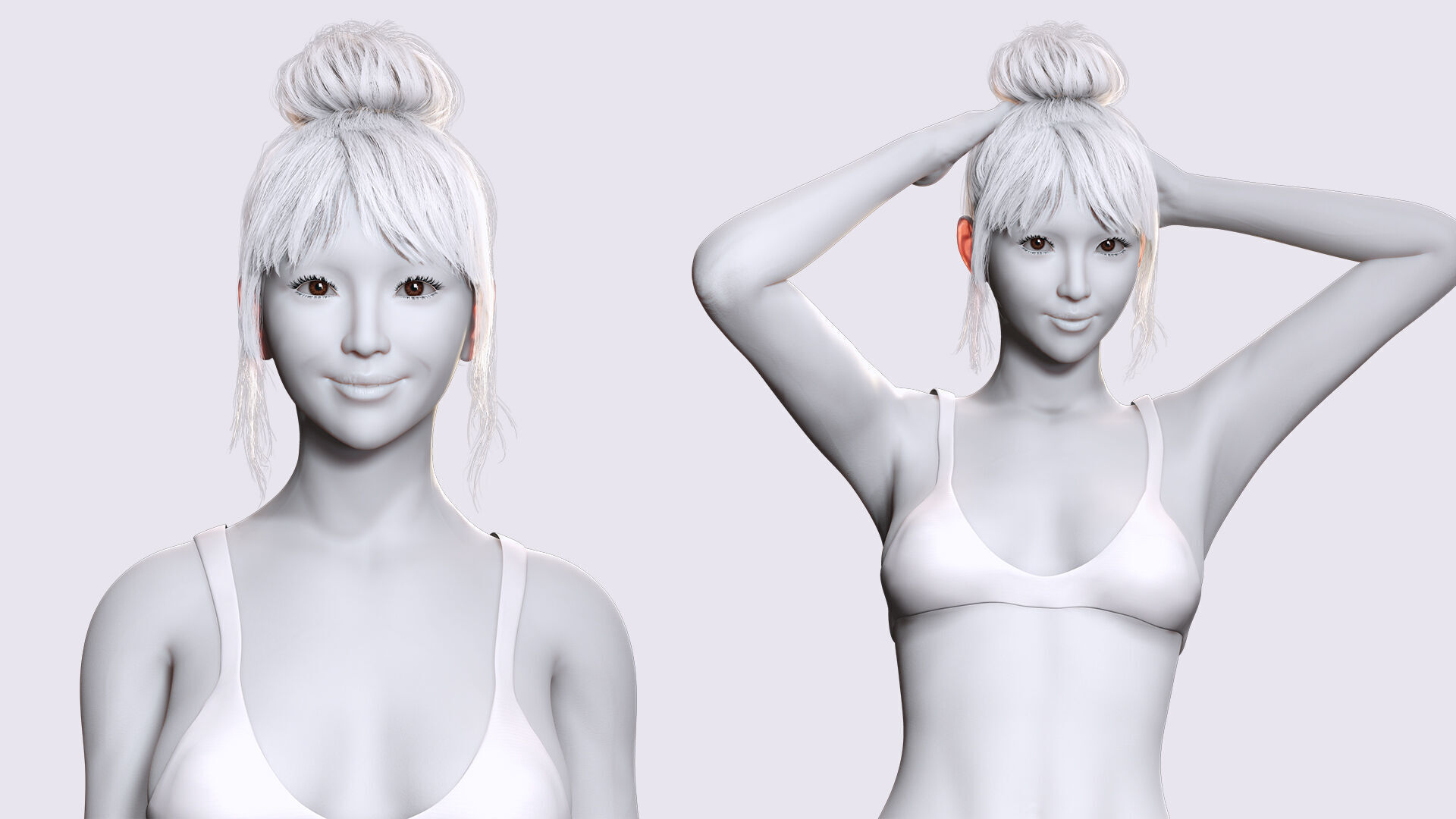 Download a Free High-Quality 3D Female Model Fully Rigged Free low-poly 3D model_4