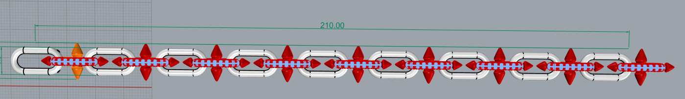 Tiffany Link Bracelet in Gold with Diamonds 3D print model_4
