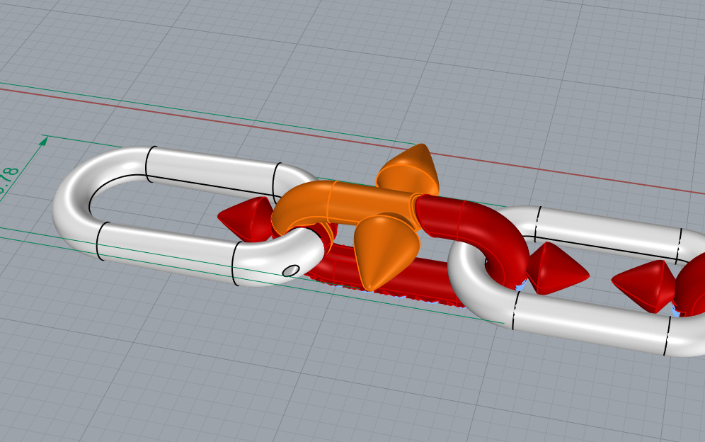 Tiffany Link Bracelet in Gold with Diamonds 3D print model_5