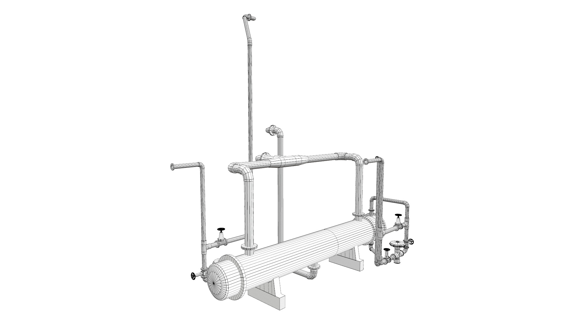 Liquid Container Connection Low-poly 3D model_8