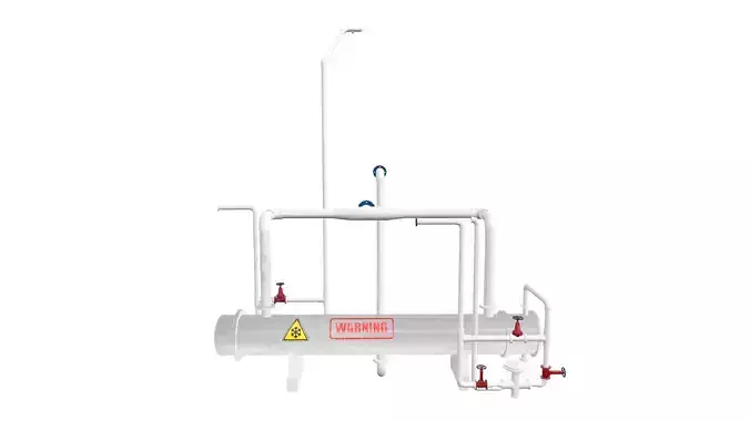 Liquid Container Connection Low-poly 3D model