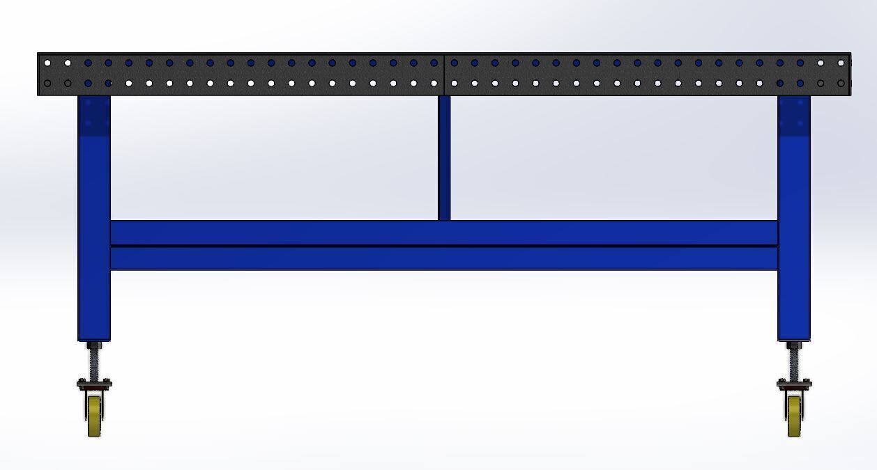 Professional Welding Table Technical Drawings for Fabrication 3D model_8