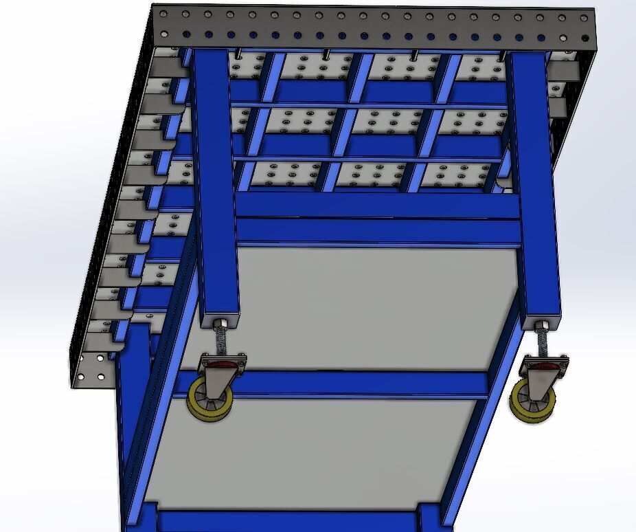 Professional Welding Table Technical Drawings for Fabrication 3D model_6
