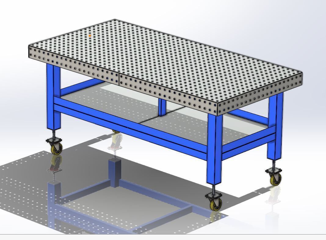 Professional Welding Table Technical Drawings for Fabrication 3D model_10