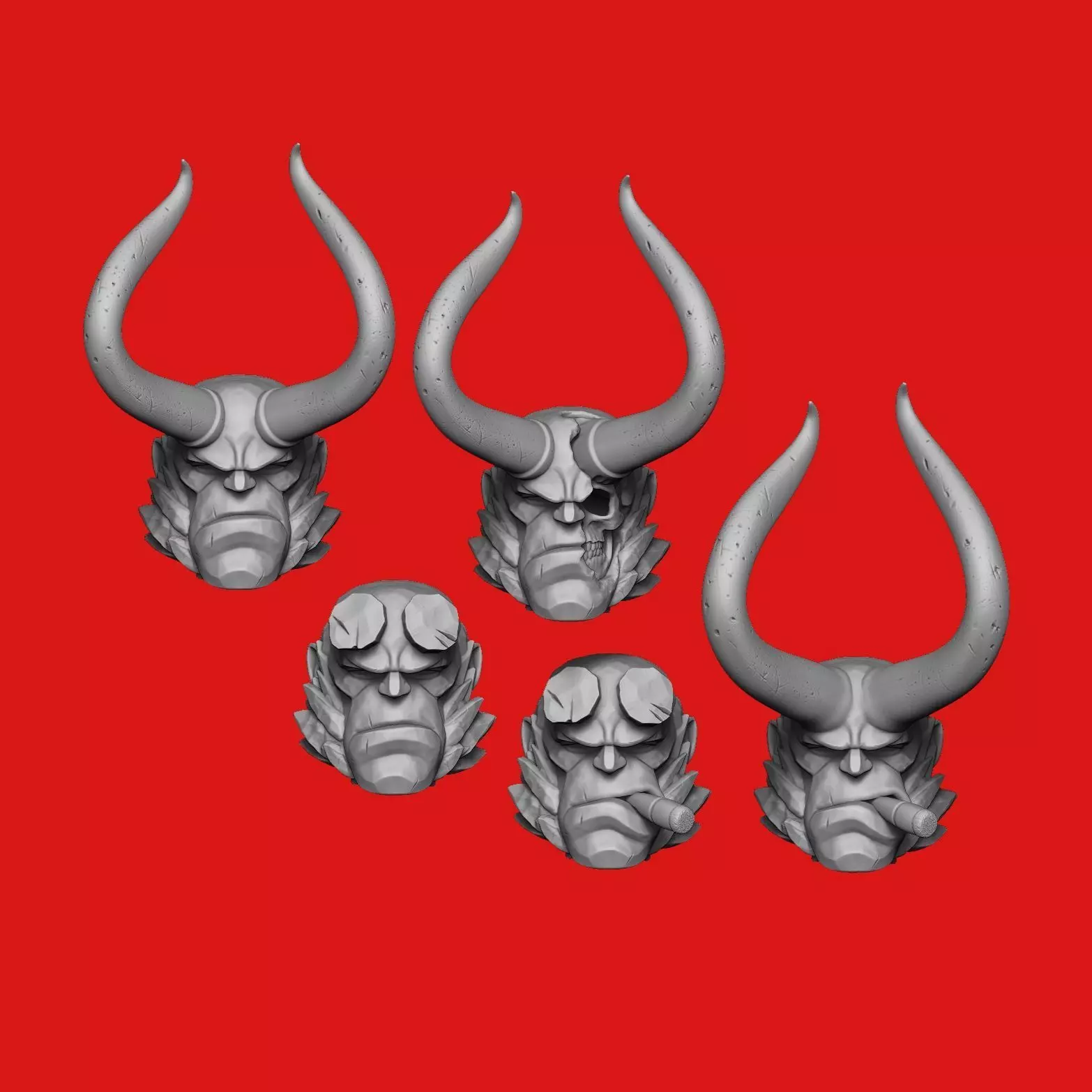 hellboy comic  3D print model_0