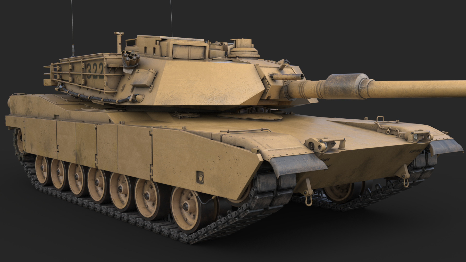 Tank  M1 Abrams 3D model_11