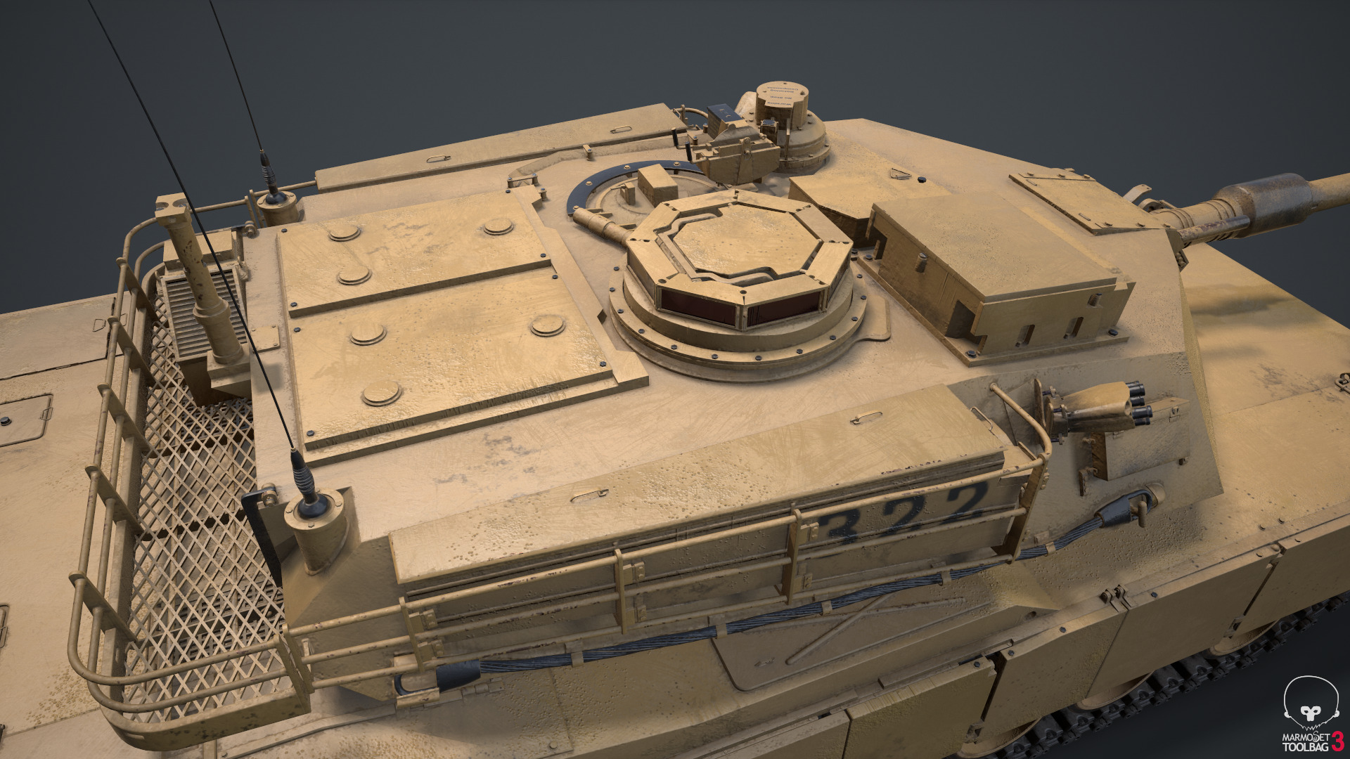 Tank  M1 Abrams 3D model_46