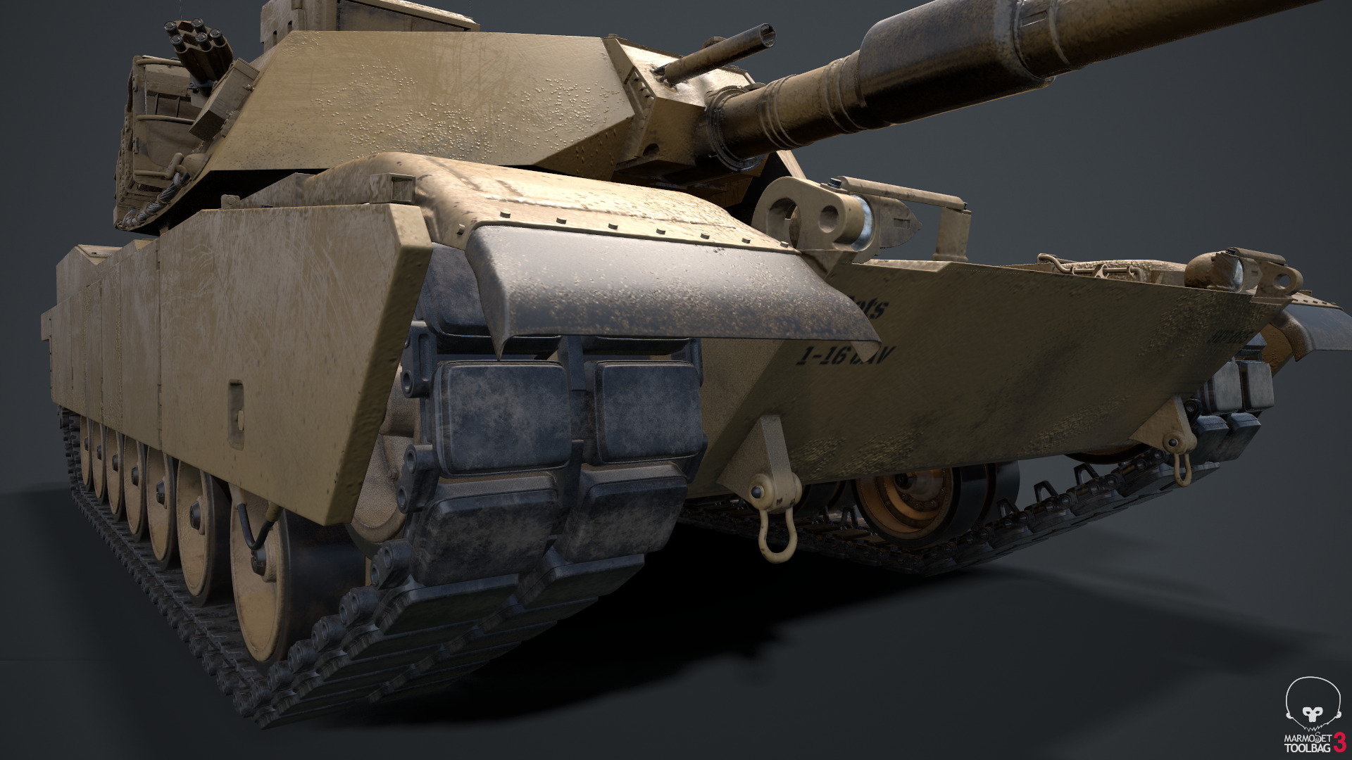 Tank  M1 Abrams 3D model_48
