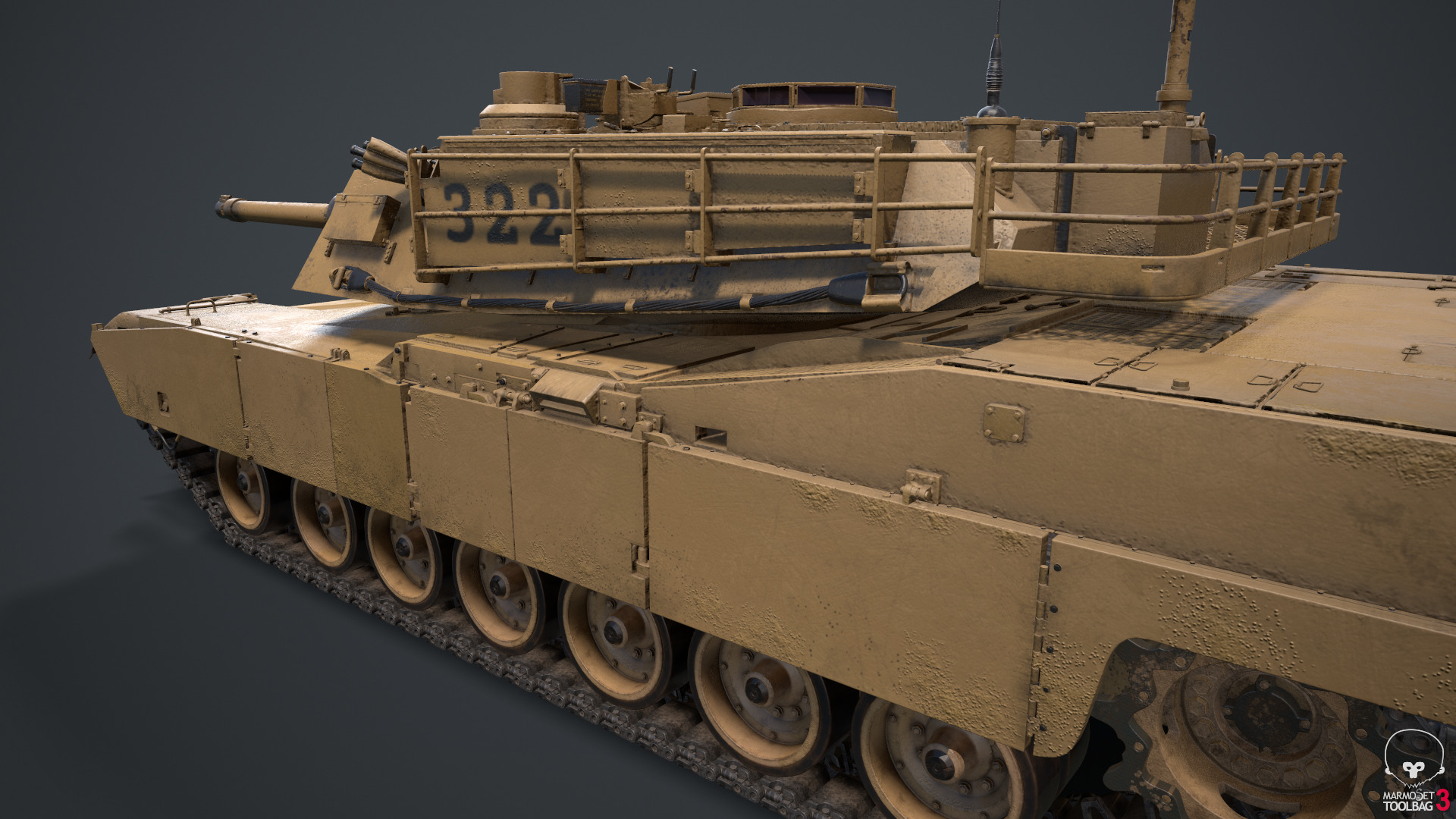 Tank  M1 Abrams 3D model_41