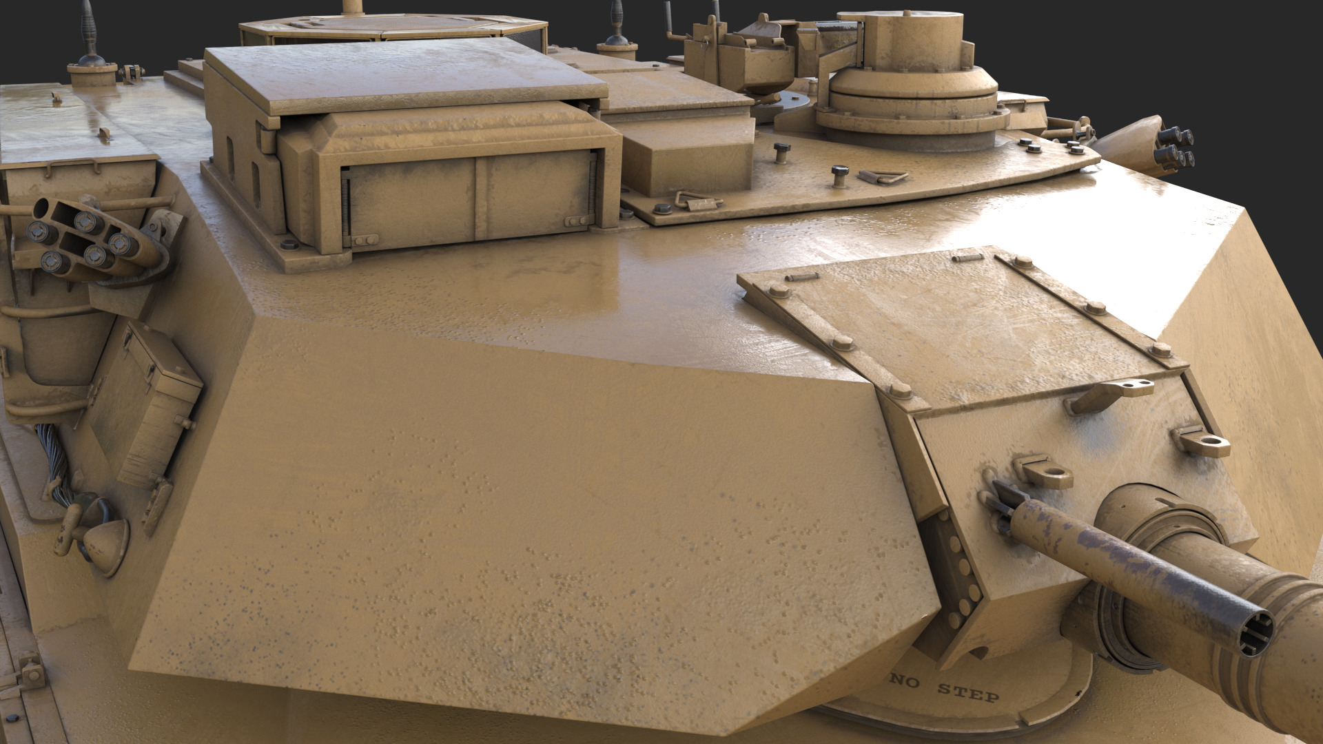 Tank  M1 Abrams 3D model_23