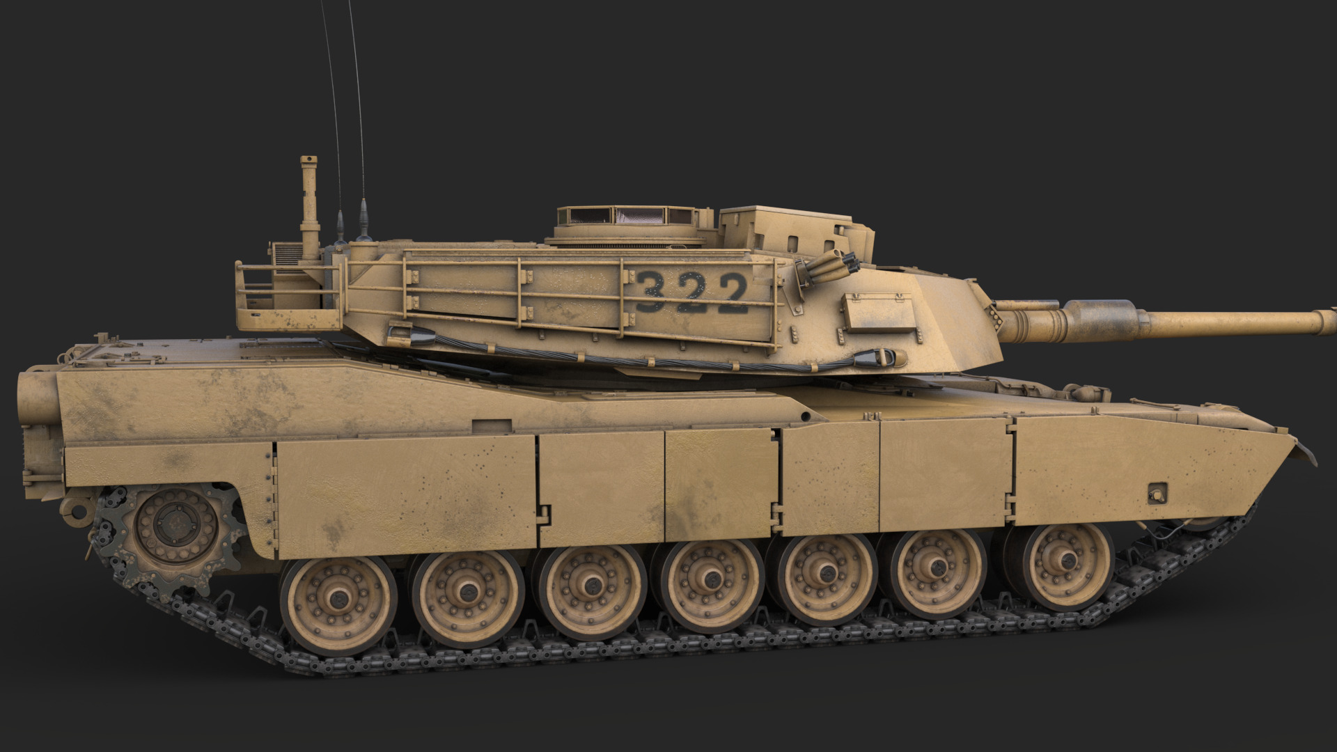 Tank  M1 Abrams 3D model_10