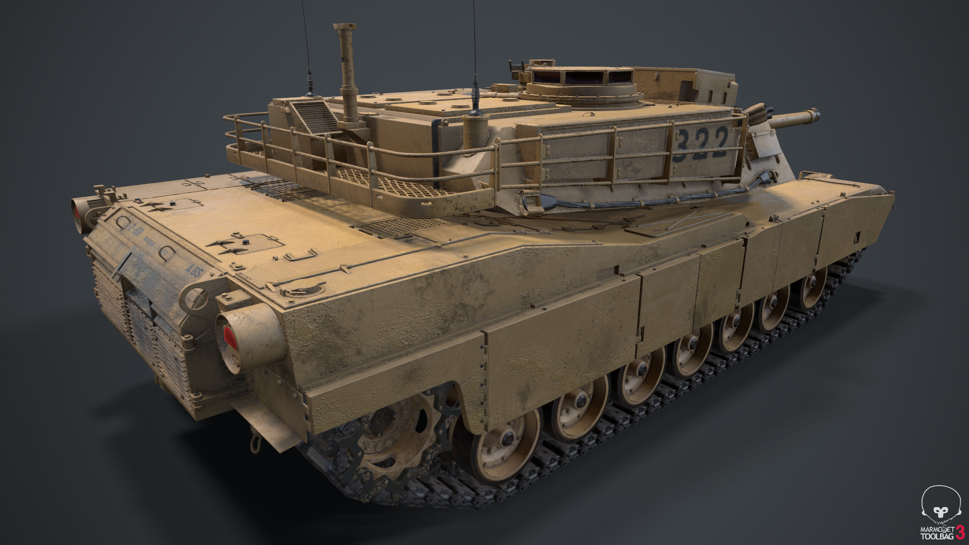 Tank  M1 Abrams 3D model_43