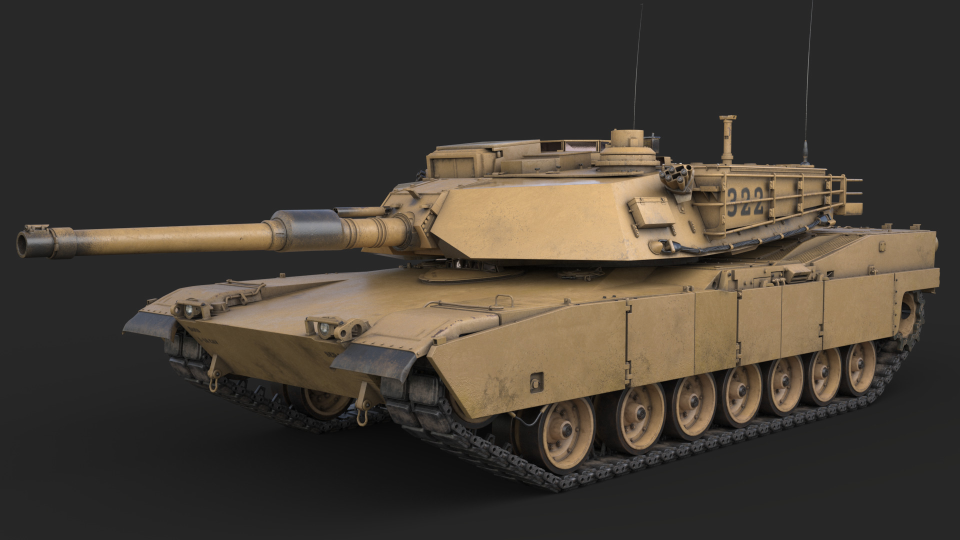 Tank  M1 Abrams 3D model_6