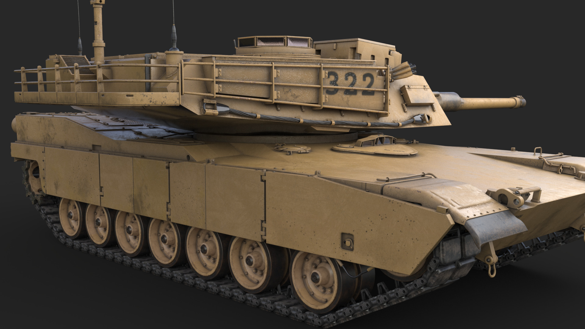 Tank  M1 Abrams 3D model_20