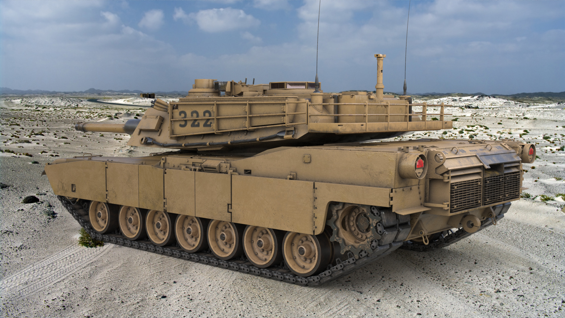 Tank  M1 Abrams 3D model_4