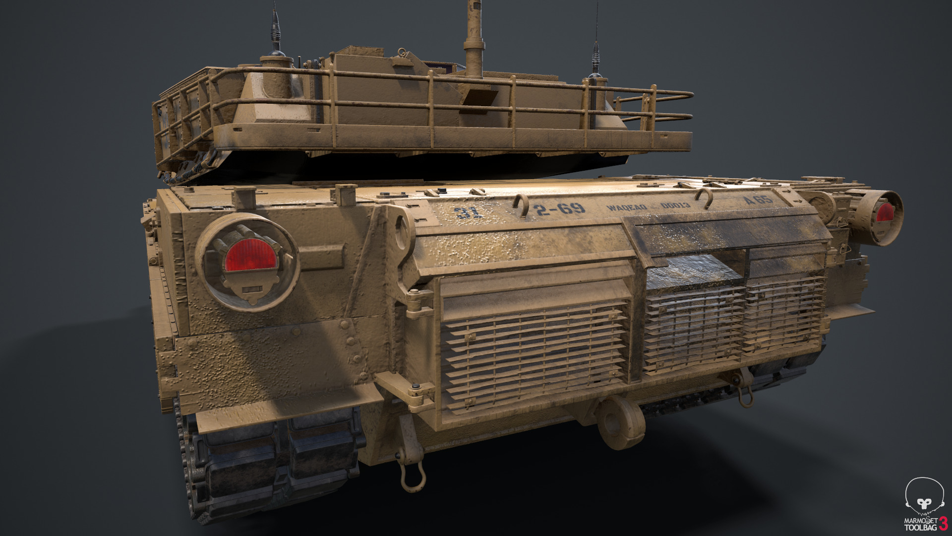 Tank  M1 Abrams 3D model_42