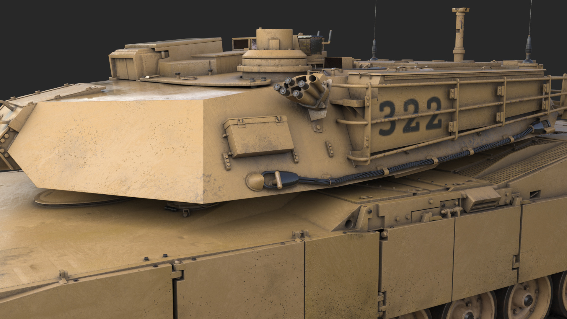 Tank  M1 Abrams 3D model_15