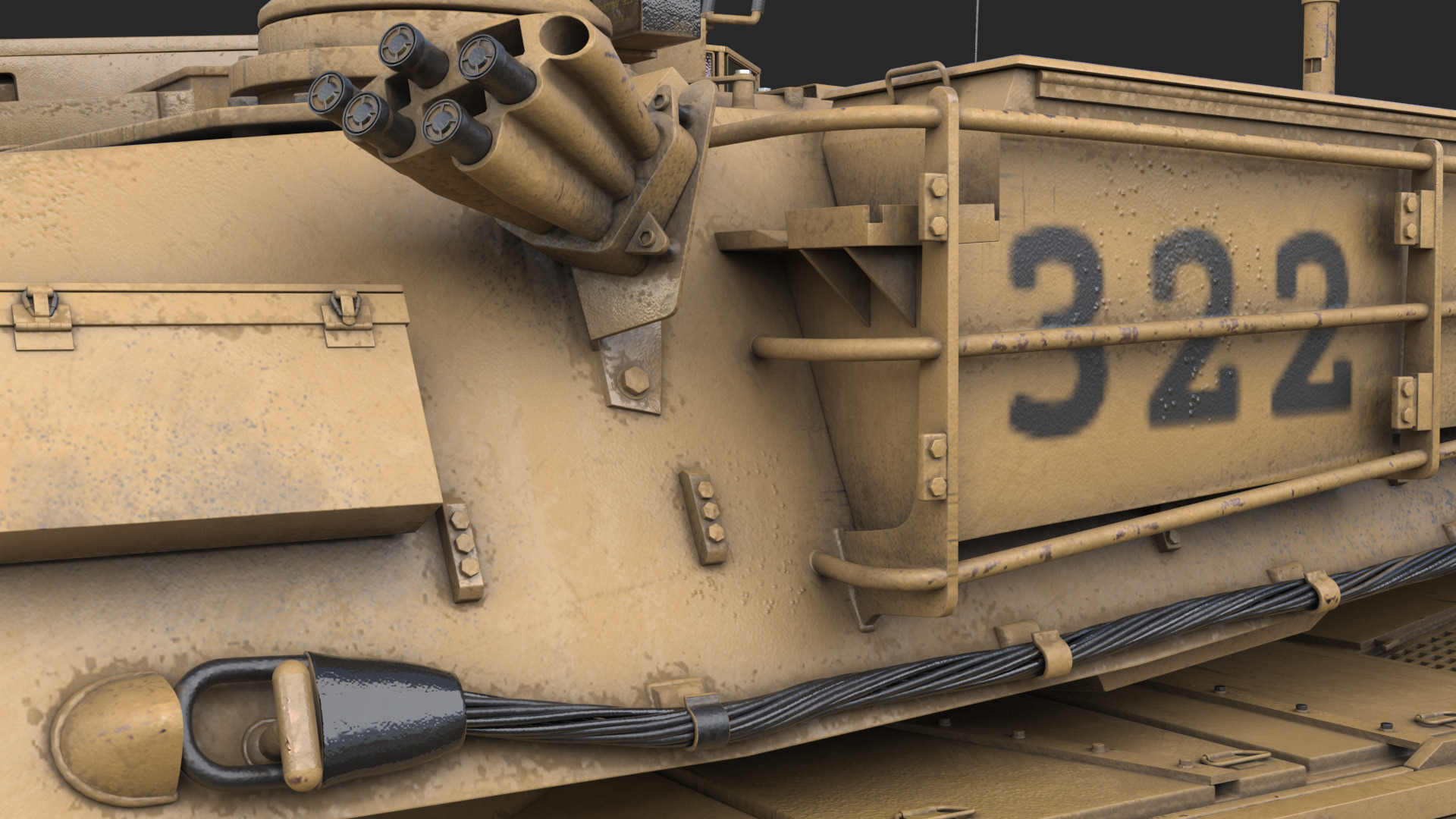 Tank  M1 Abrams 3D model_24
