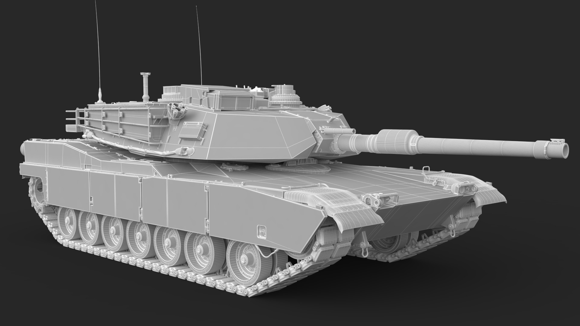 Tank  M1 Abrams 3D model_32