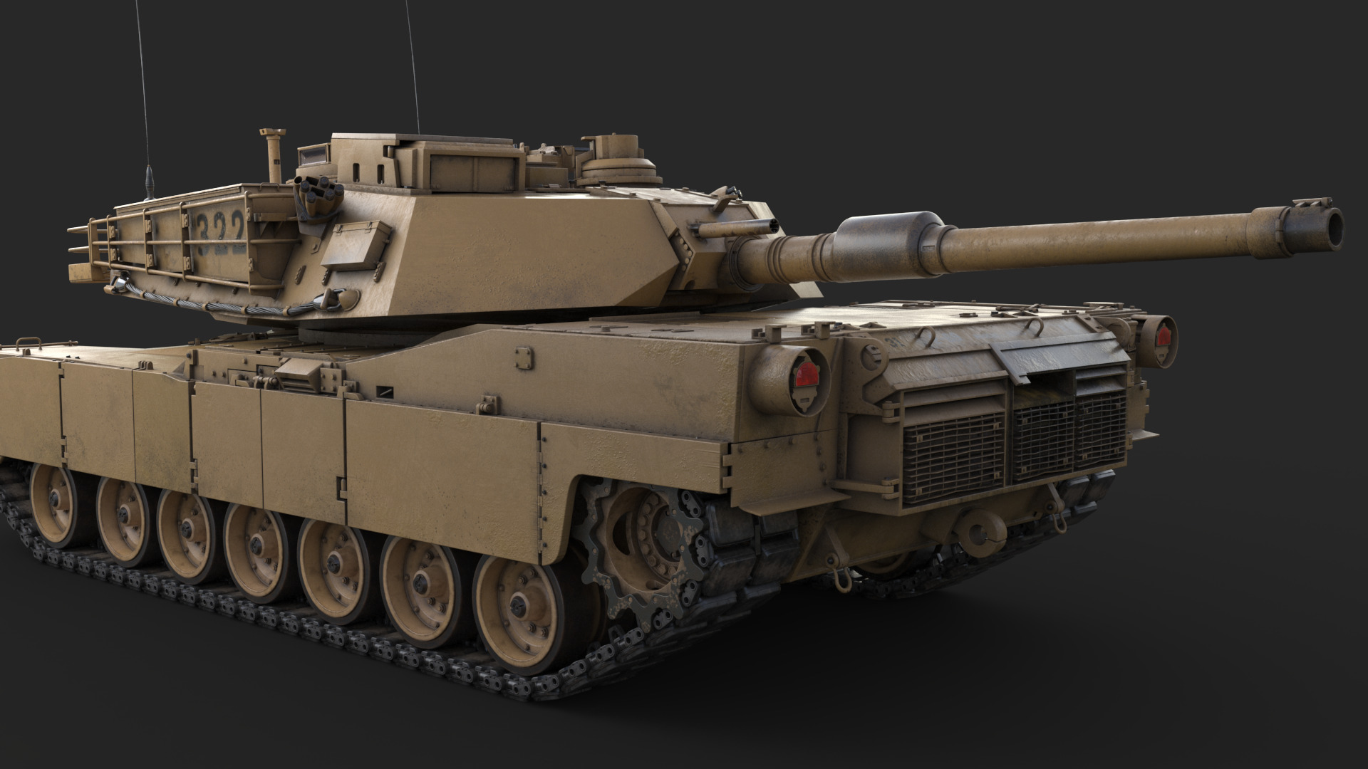 Tank  M1 Abrams 3D model_21