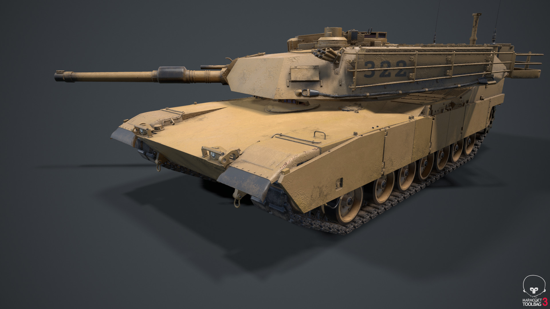Tank  M1 Abrams 3D model_49