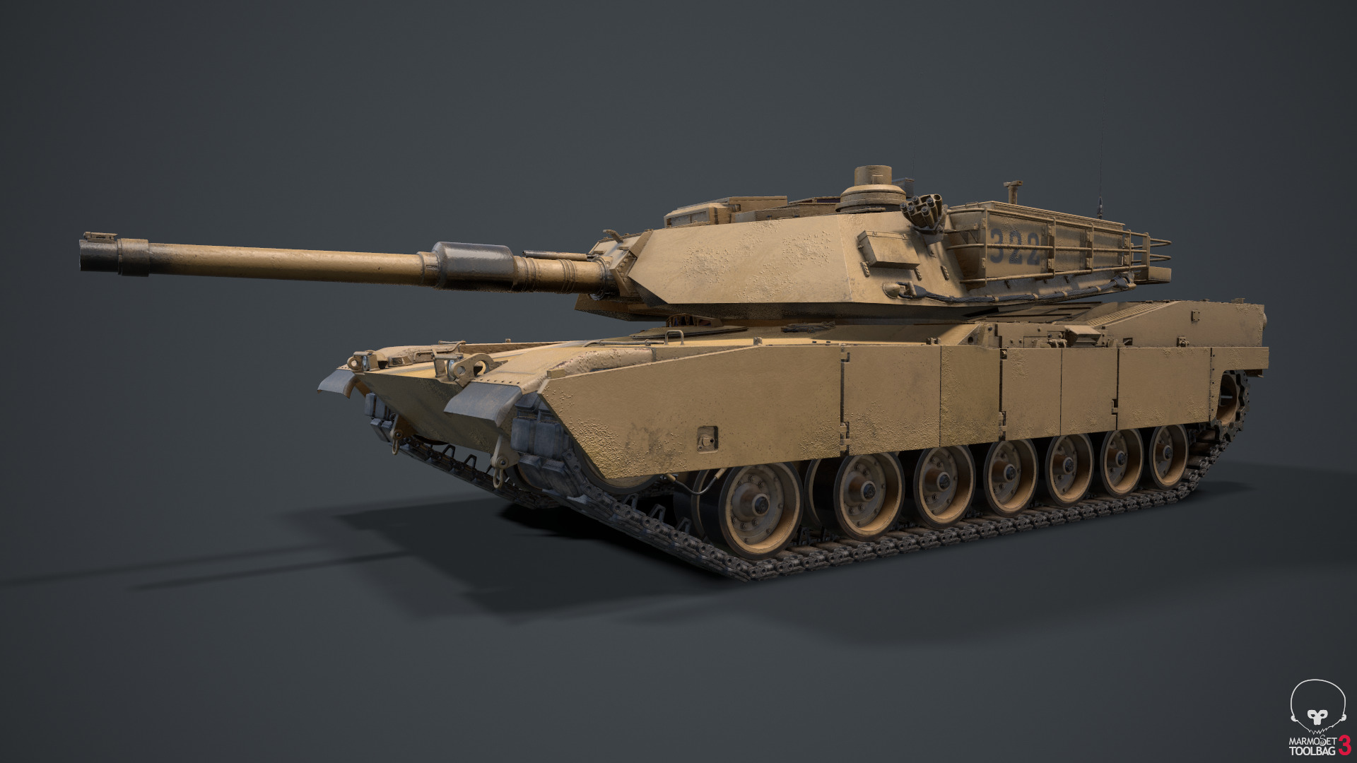 Tank  M1 Abrams 3D model_50