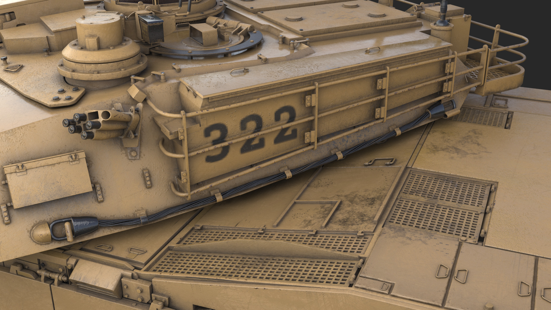 Tank  M1 Abrams 3D model_29