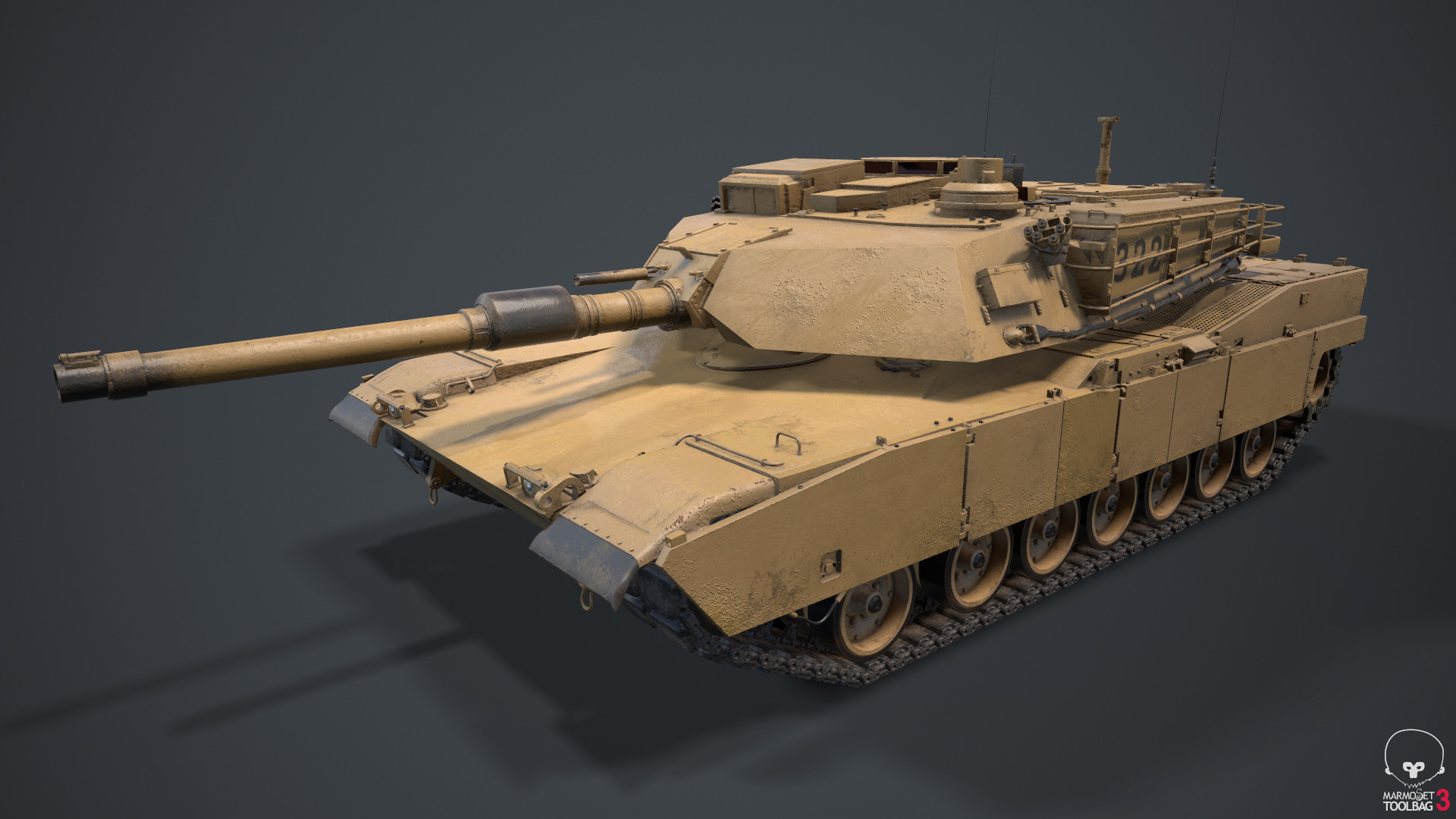 Tank  M1 Abrams 3D model_40