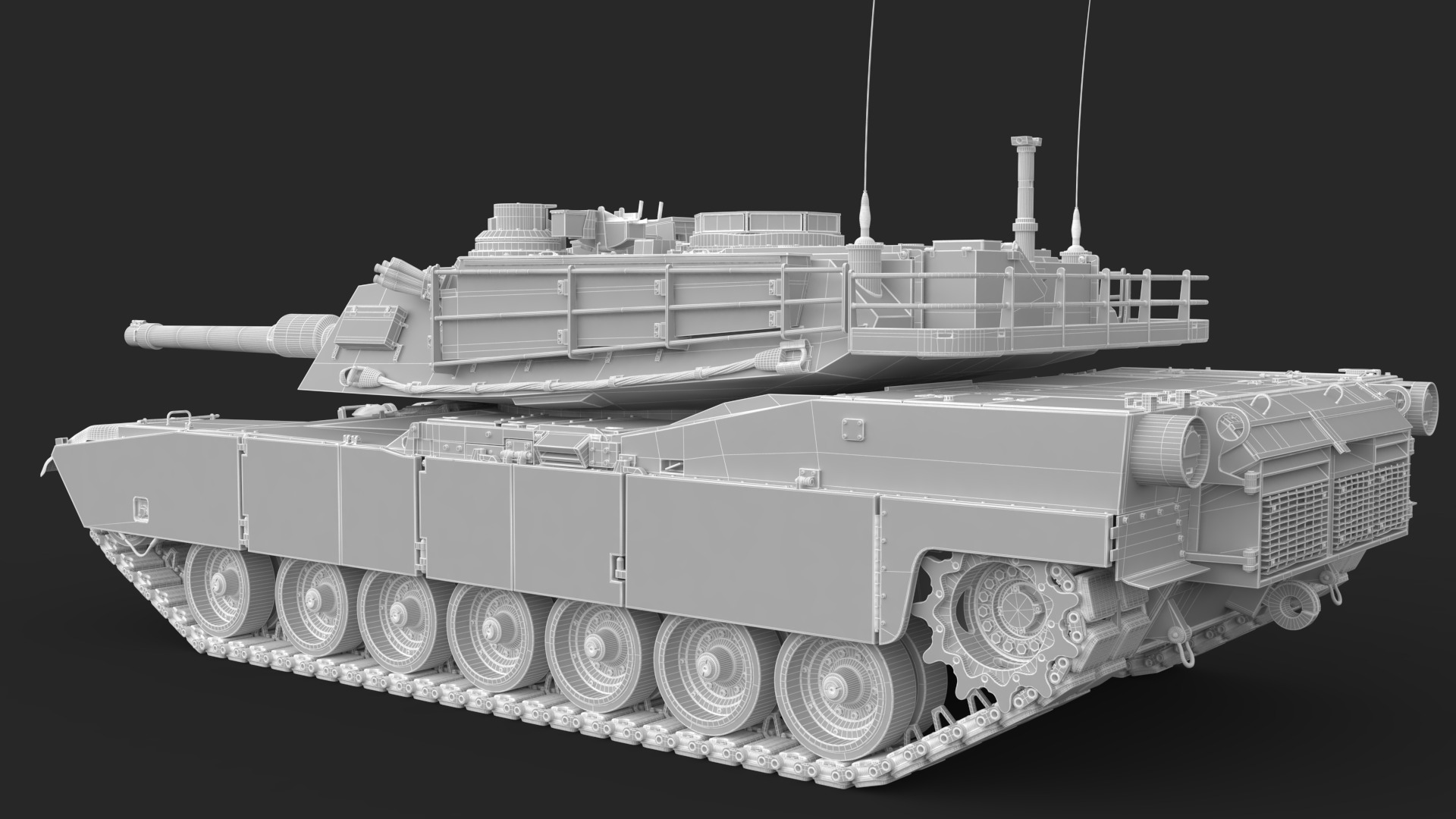 Tank  M1 Abrams 3D model_34
