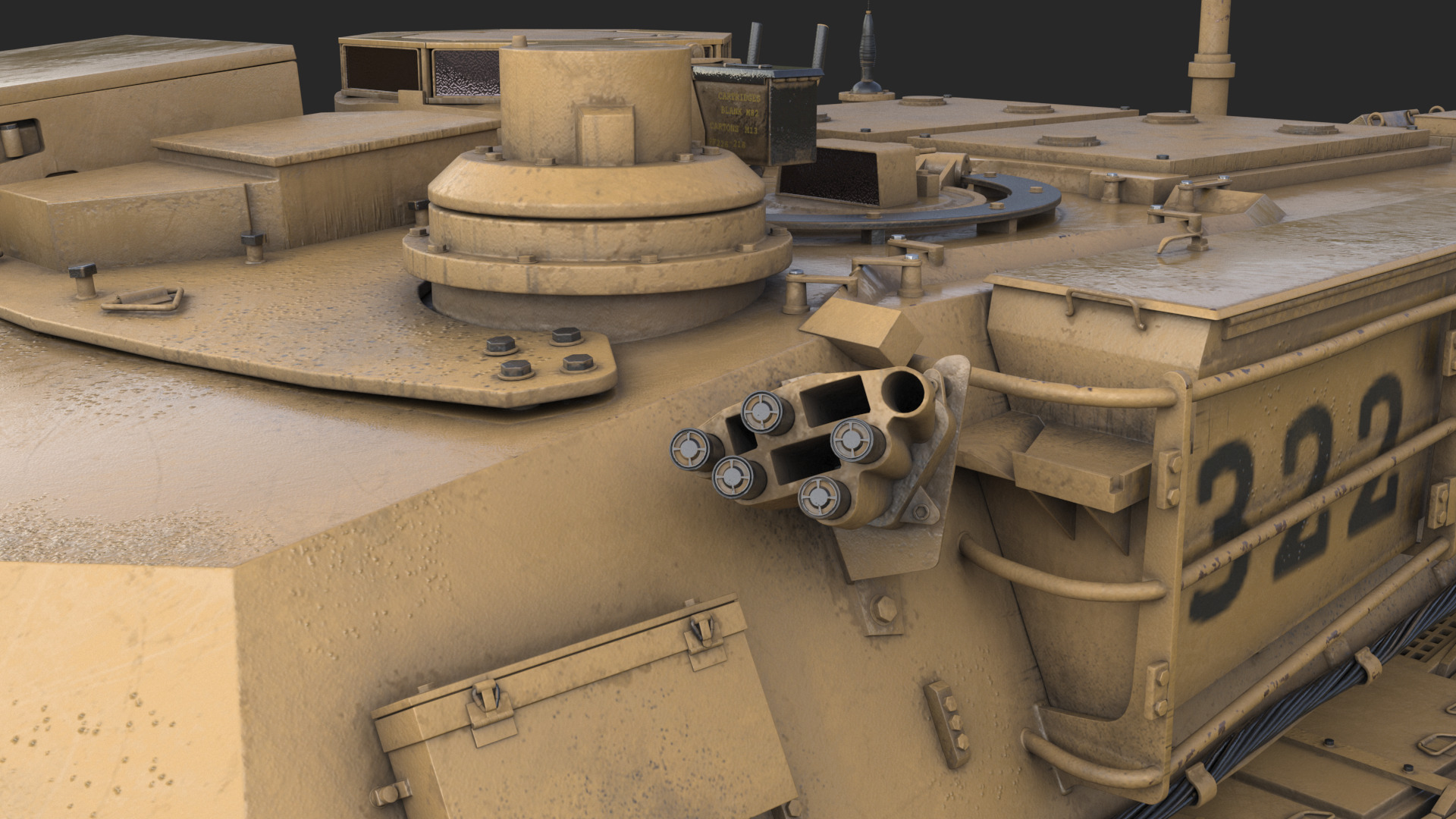 Tank  M1 Abrams 3D model_14