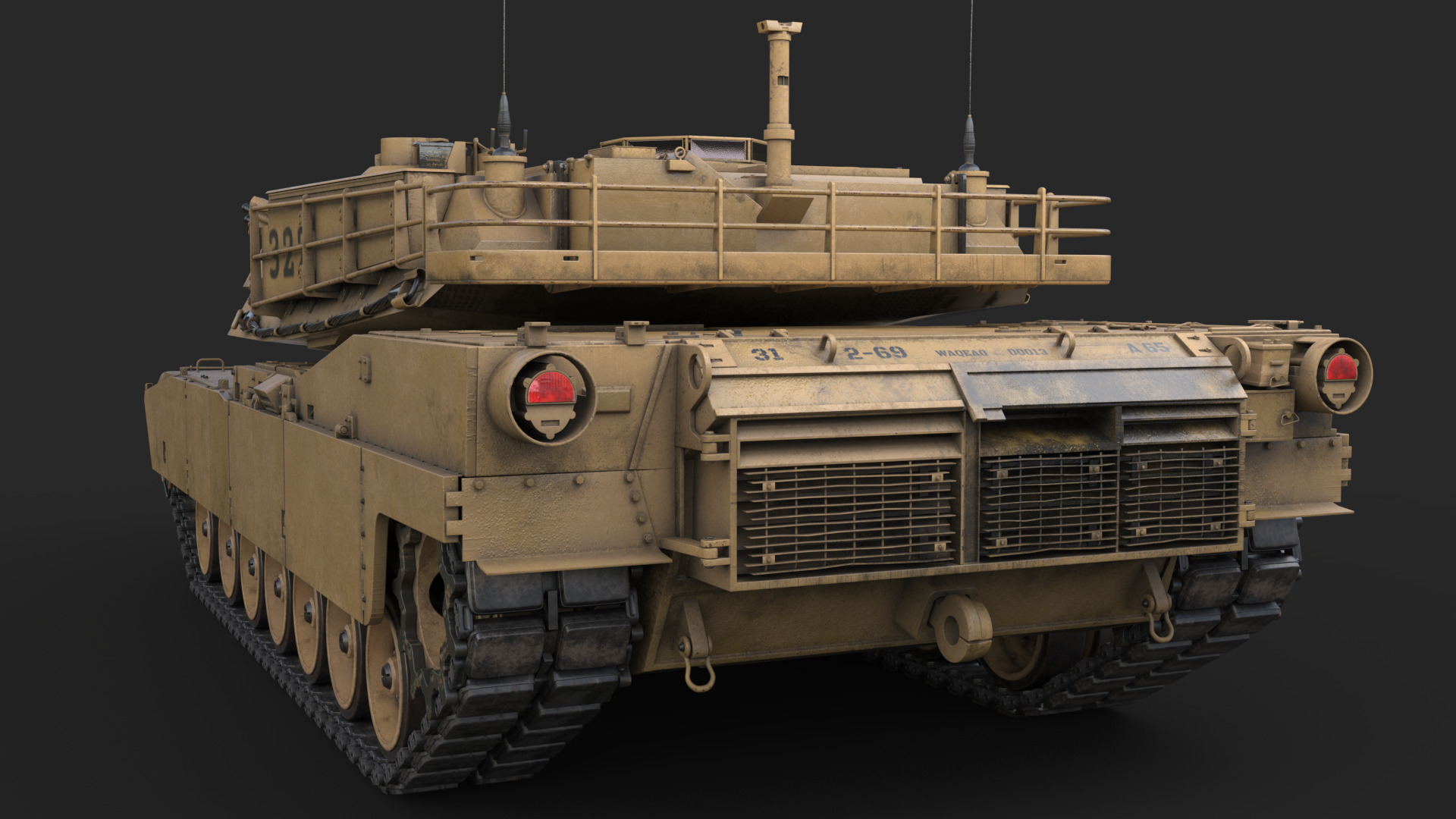 Tank  M1 Abrams 3D model_8