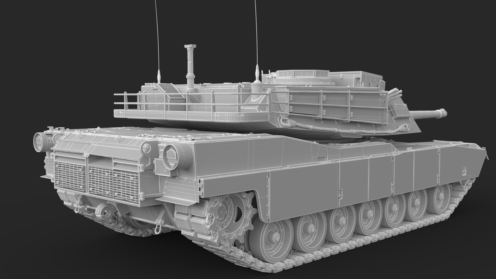 Tank  M1 Abrams 3D model_33