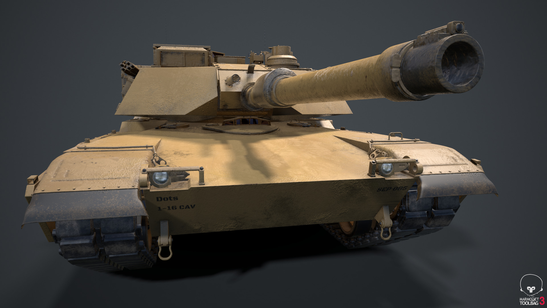 Tank  M1 Abrams 3D model_47