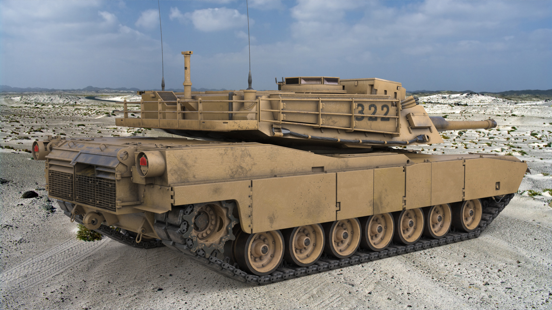 Tank  M1 Abrams 3D model_5