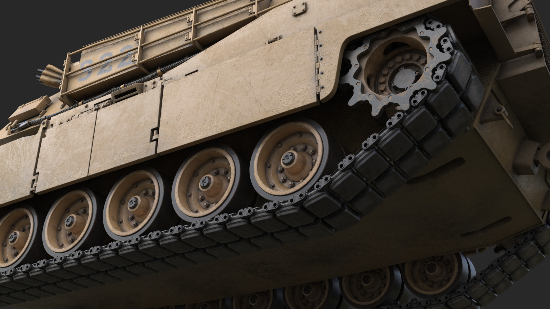 Tank  M1 Abrams 3D model_26