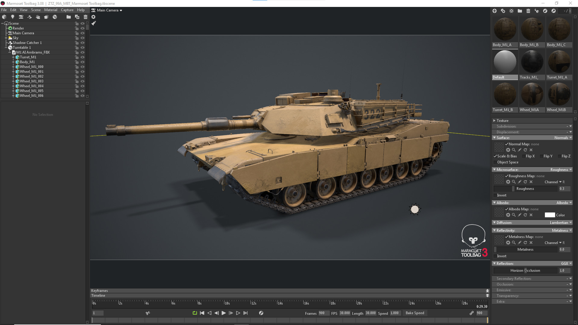 Tank  M1 Abrams 3D model_39