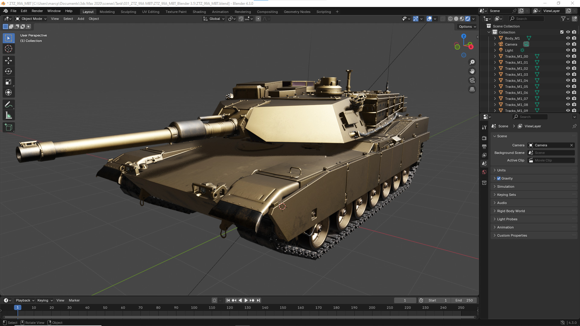 Tank  M1 Abrams 3D model_38