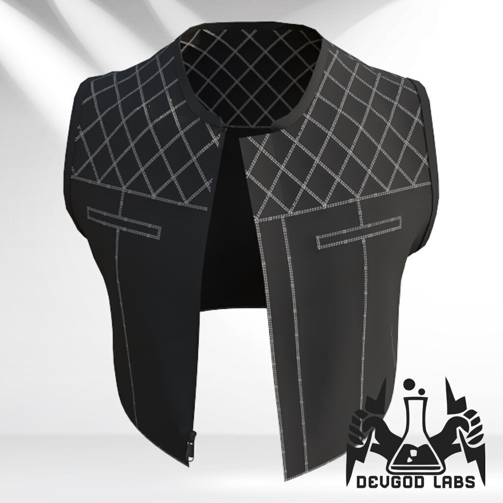 3D model Gang Outlaw Biker Vest Game Ready PBR Low Poly VR / AR / low ...