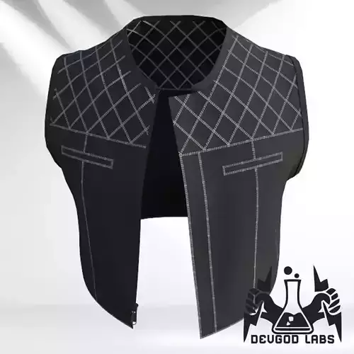 Gang Outlaw Biker Vest Game Ready PBR Low Poly Low-poly 3D model