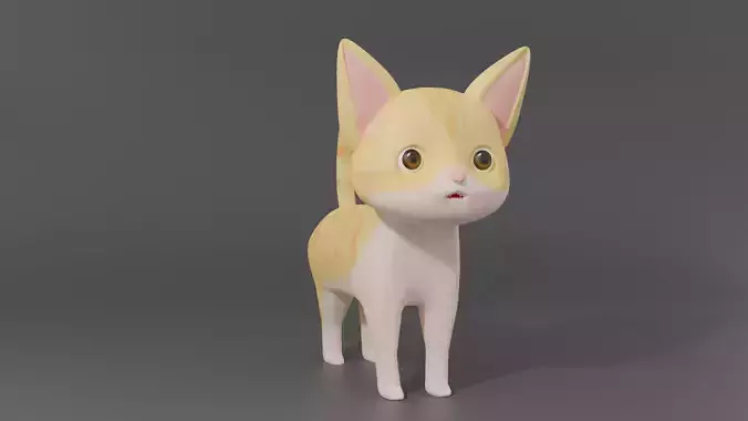 3D Cute Yellow Cat
