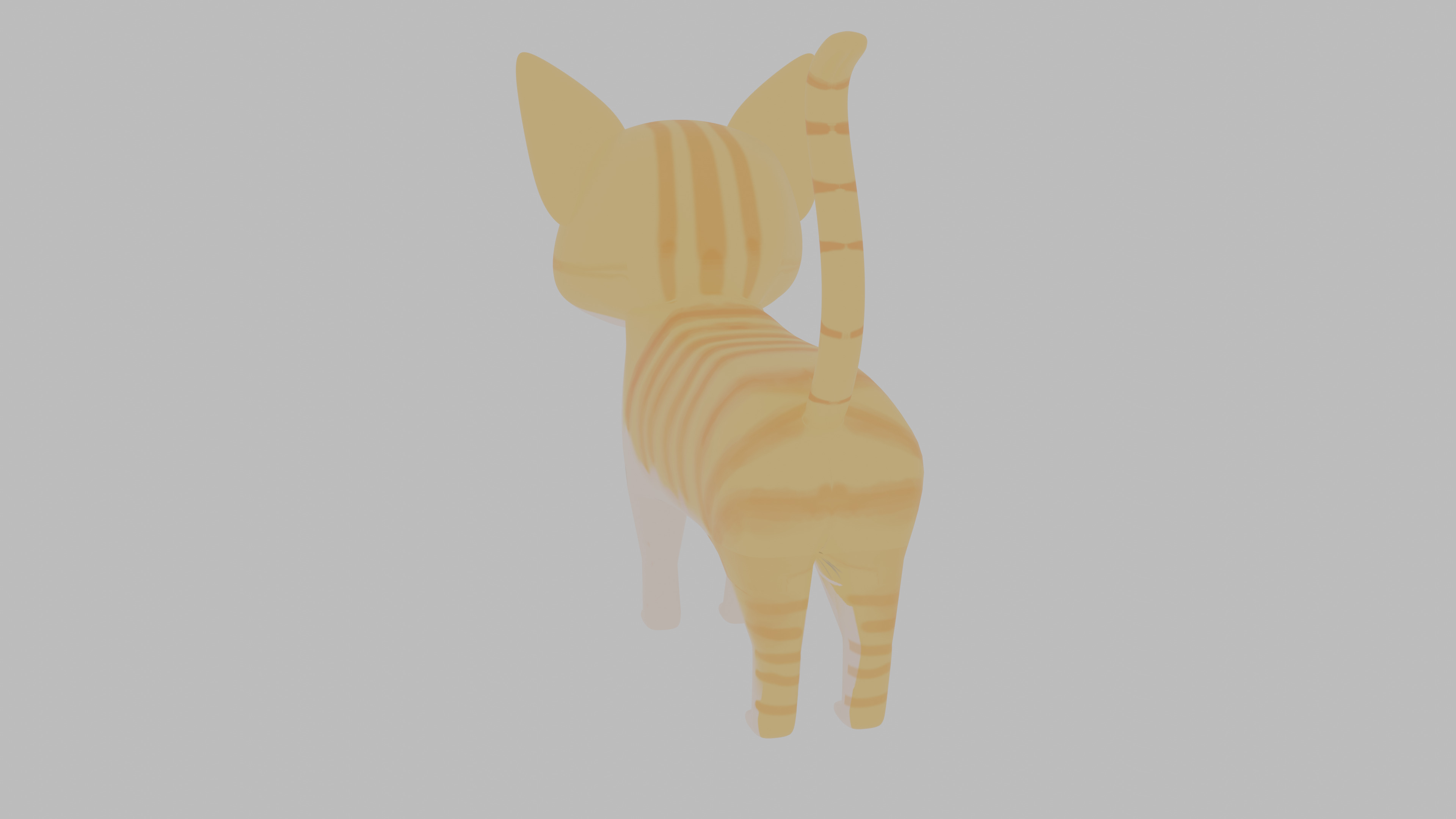 3D Cute Yellow Cat 3D model_4