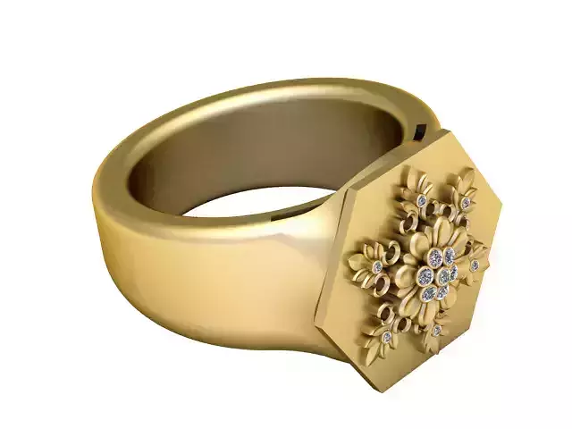 PRINCESS SAPPHIRE RING 3D PRINTABLE MODEL 