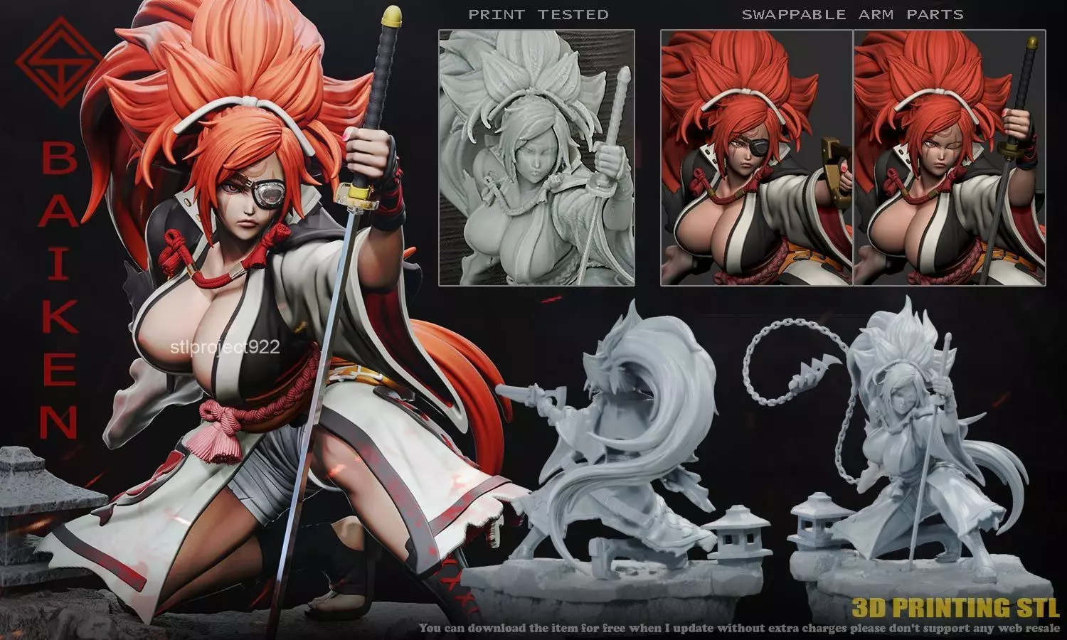 Baiken 3D print model_0