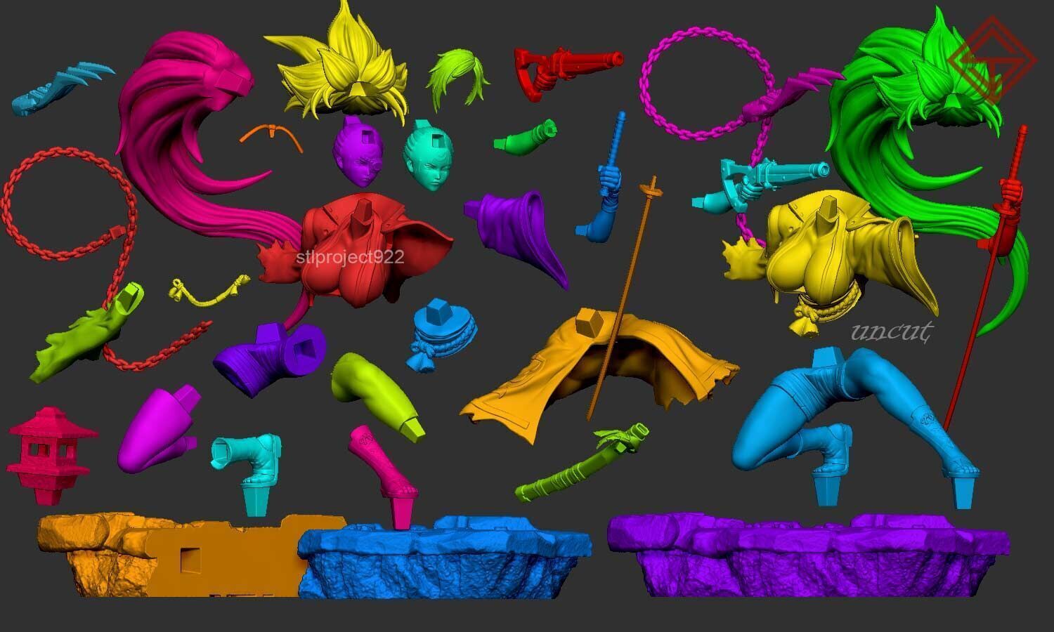 Baiken 3D print model_3