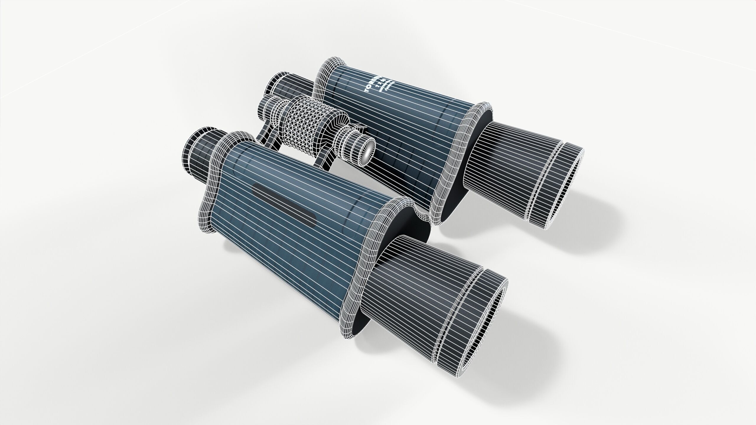 Binoculars Low-poly 3D model_6