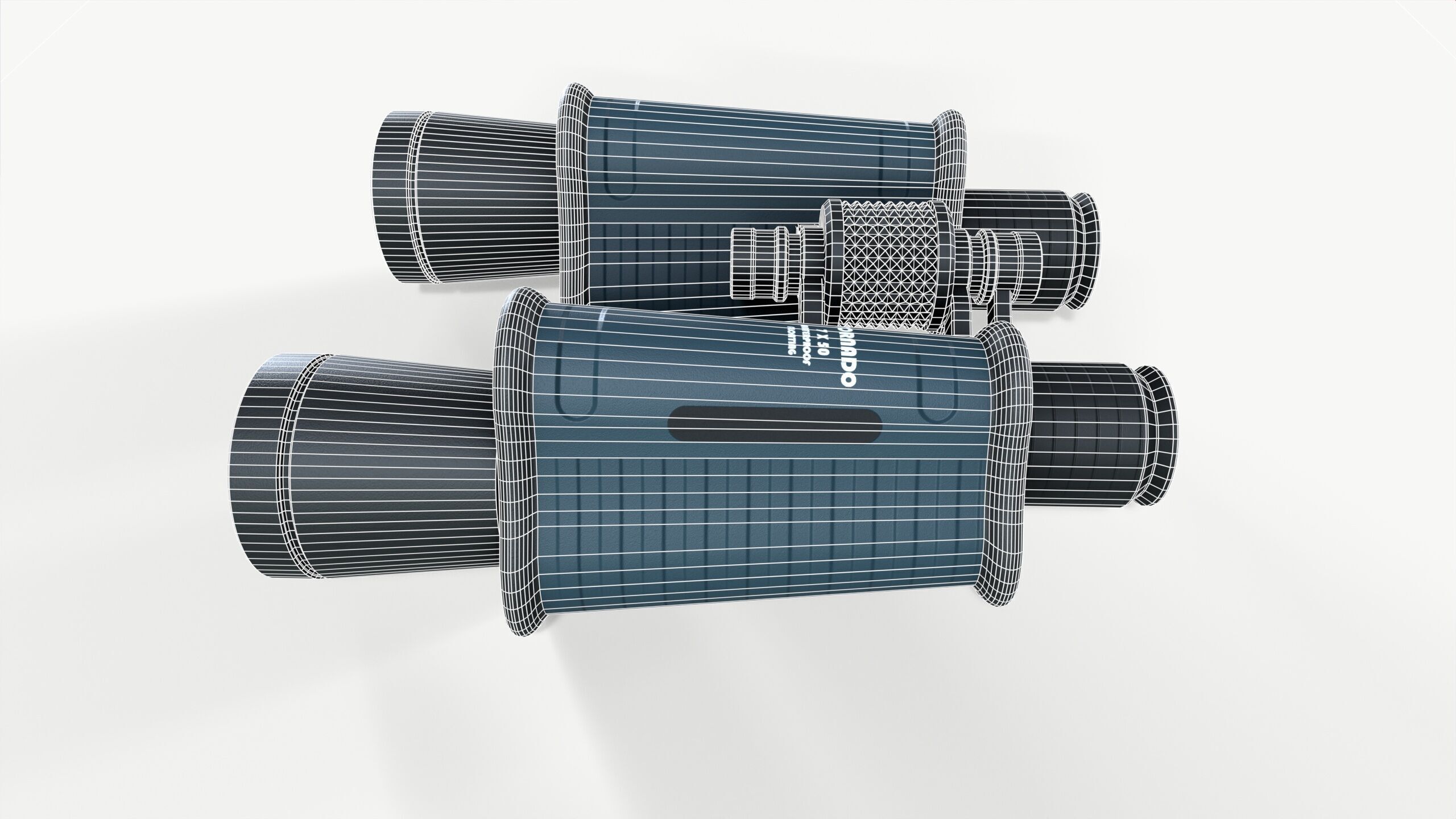 Binoculars Low-poly 3D model_8