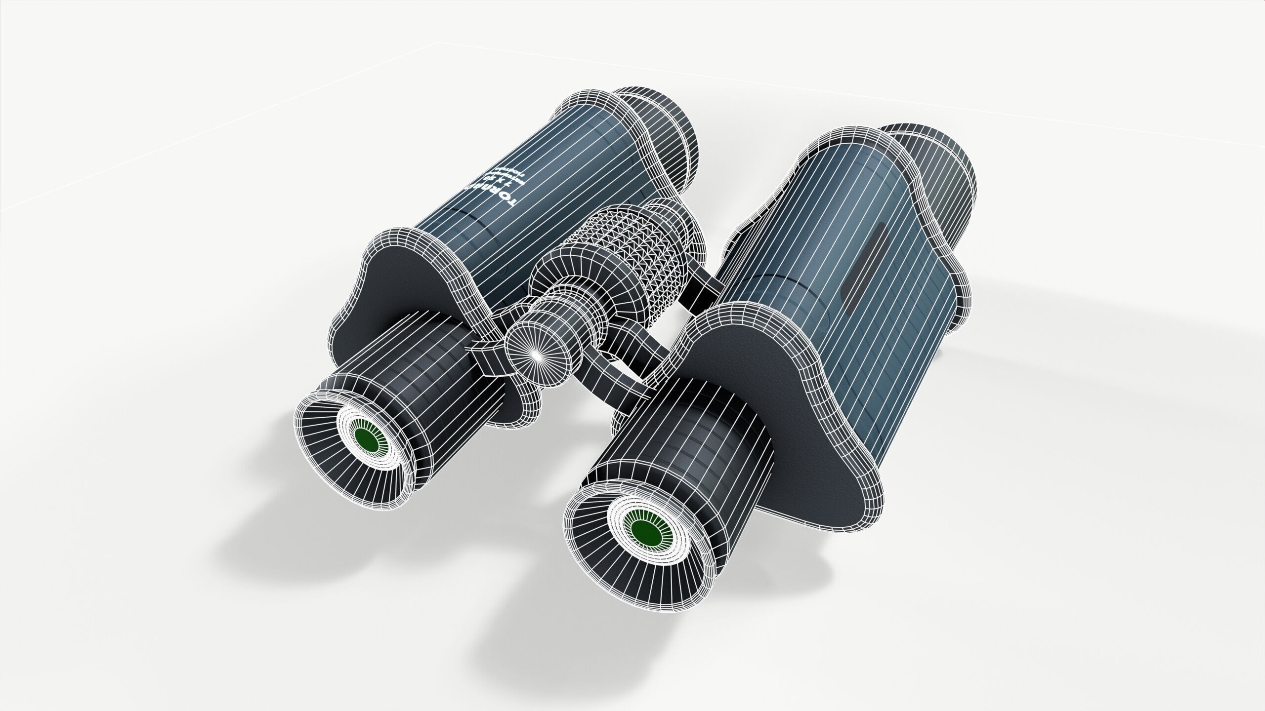 Binoculars Low-poly 3D model_7