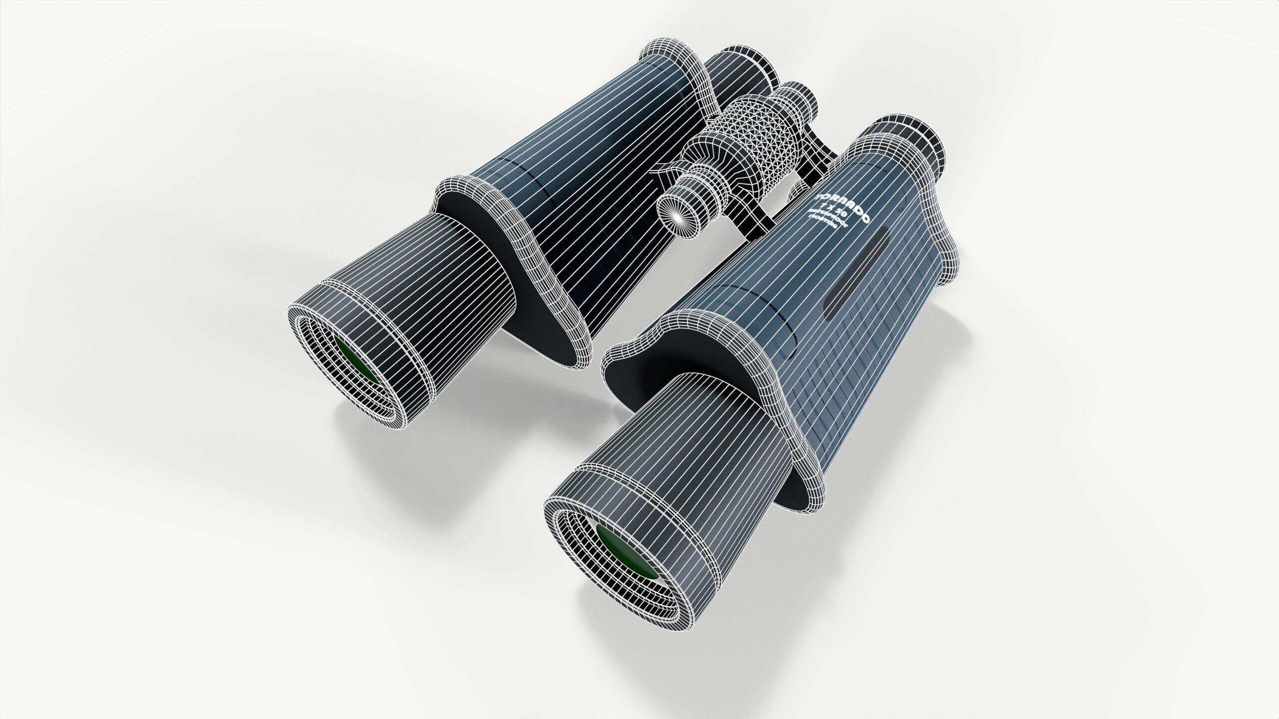 Binoculars Low-poly 3D model_9