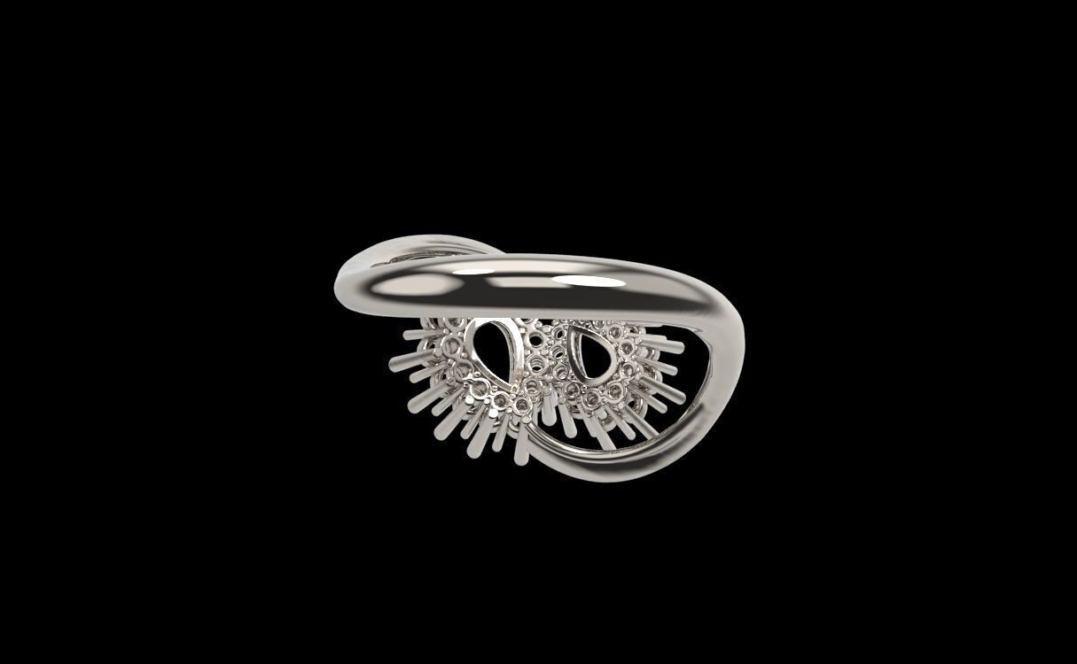 Ring two pears 3D print model_15